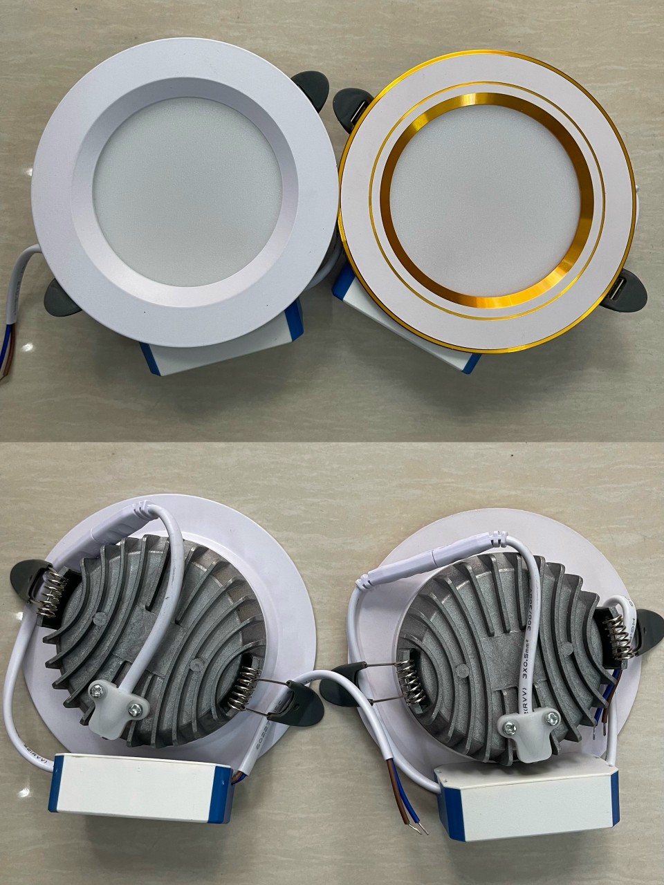 Đèn âm trần 9W 3 chế độ loại dày