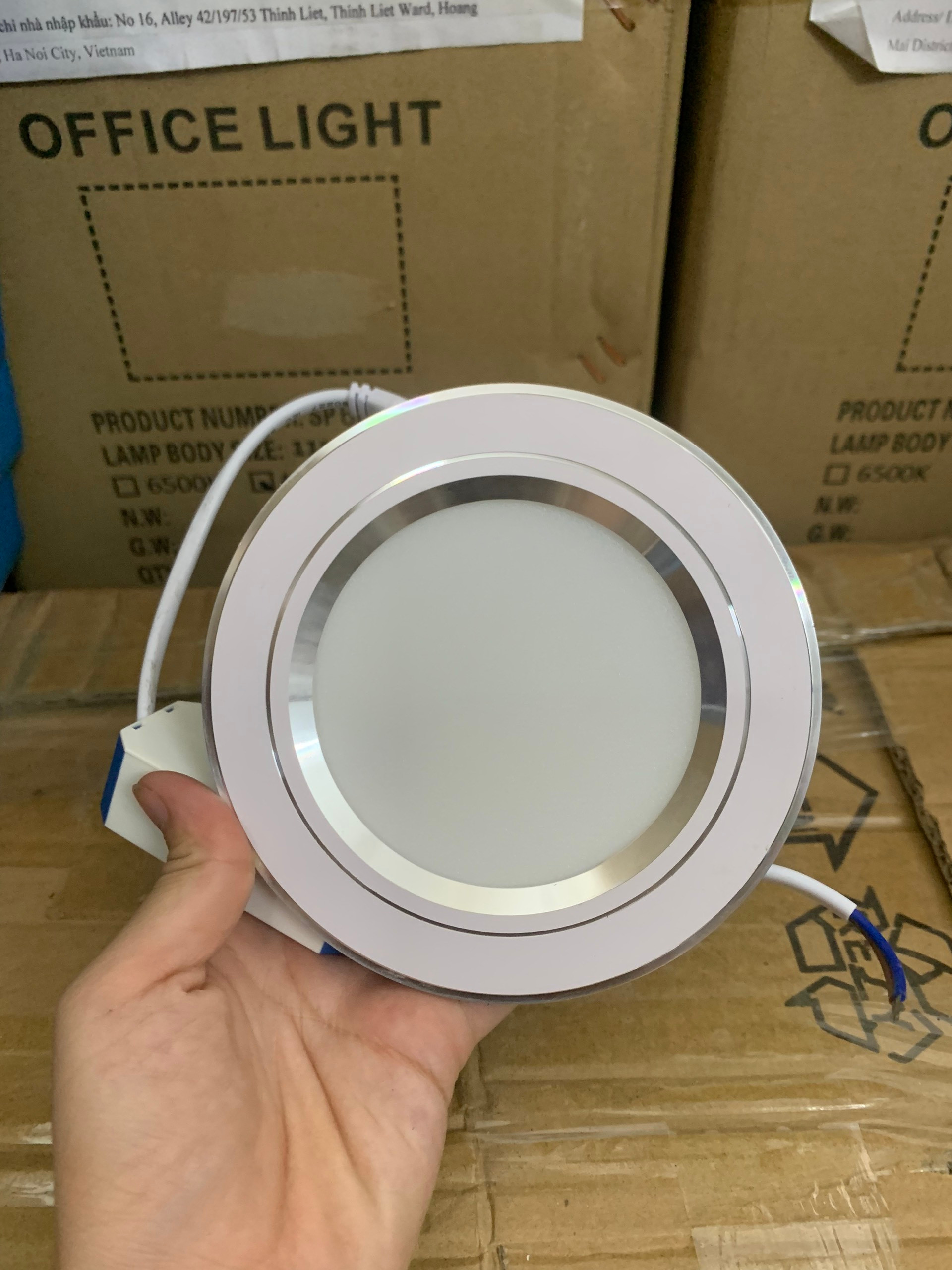 Đèn âm trần 9W 3 chế độ loại dày
