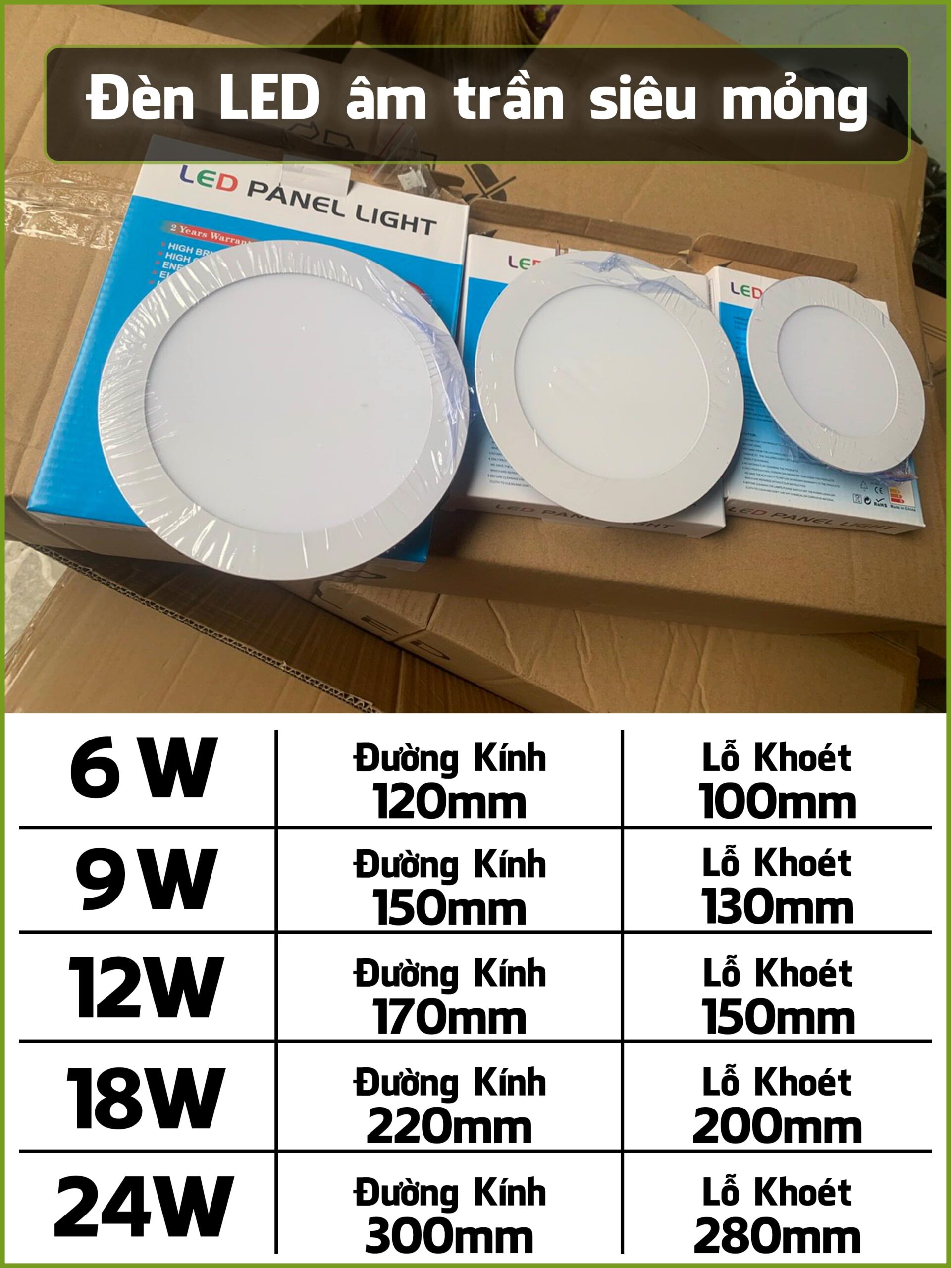 Đèn âm trần siêu mỏng